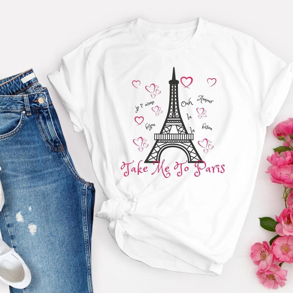 Eiffel Tower T Shirt Take Me To Paris, Paris Lover Tee